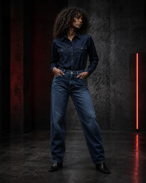 SpottedHawk Frame Slim Straight Jean